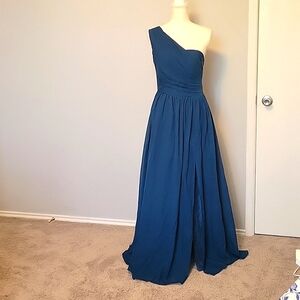 Pomuyoo Dark Blue, Corset Backed Dress, Size 10